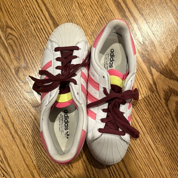 ADIDAS Superstar Pink/Maroon/Yellow Sneakers - Picture 5 of 5